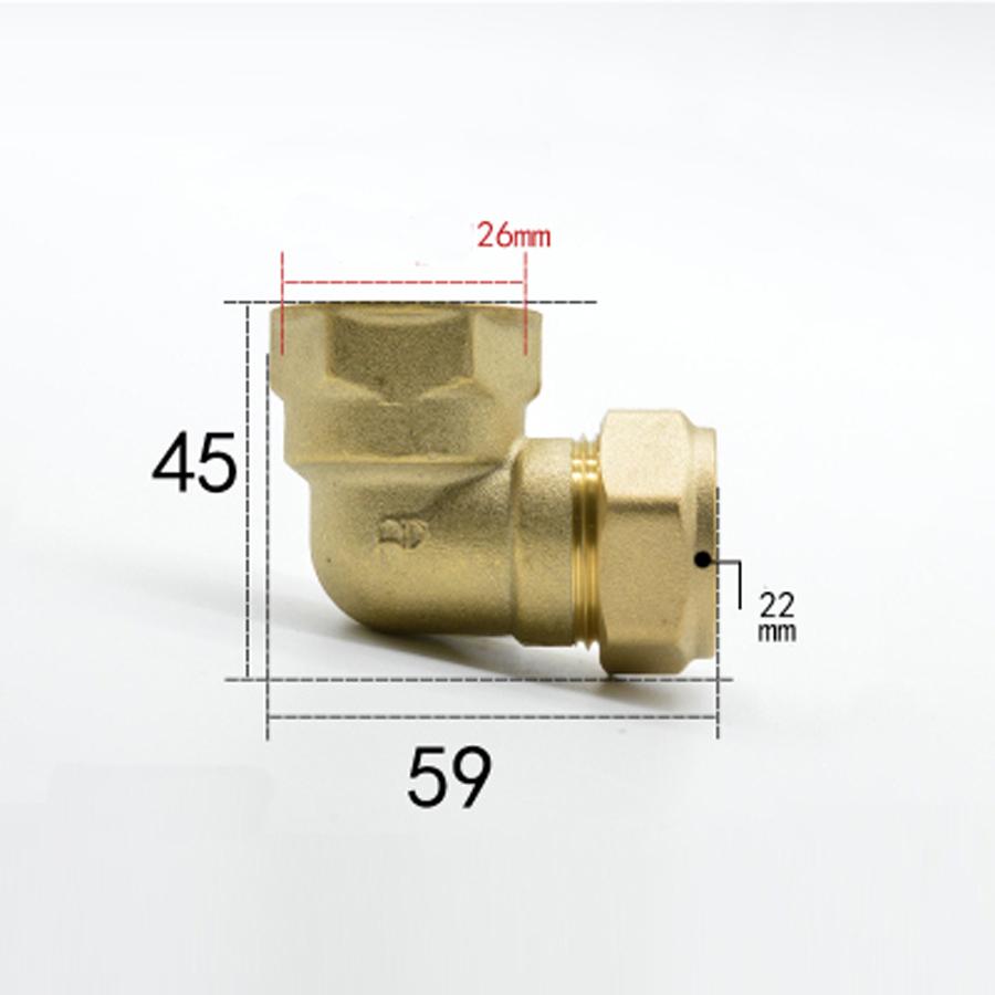 Compression Fitting Brass - Cocok Tabung OD 22 Mm X