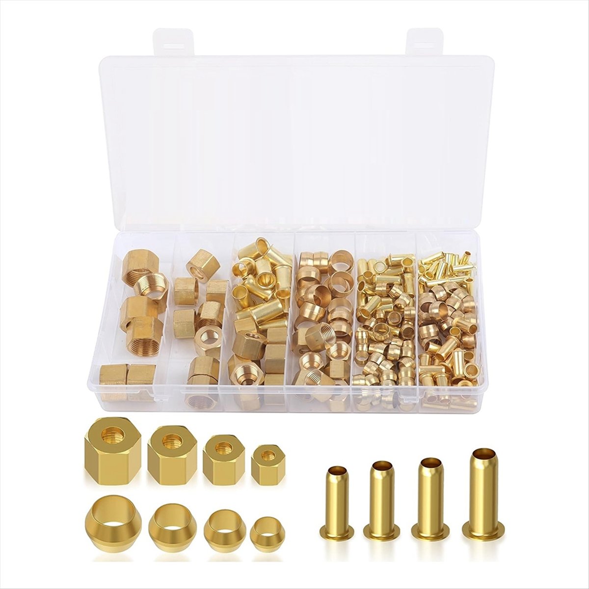 AT16 180PCS Kit Asortimen Fitt - Compression Fitting Brass ulasan dan harga